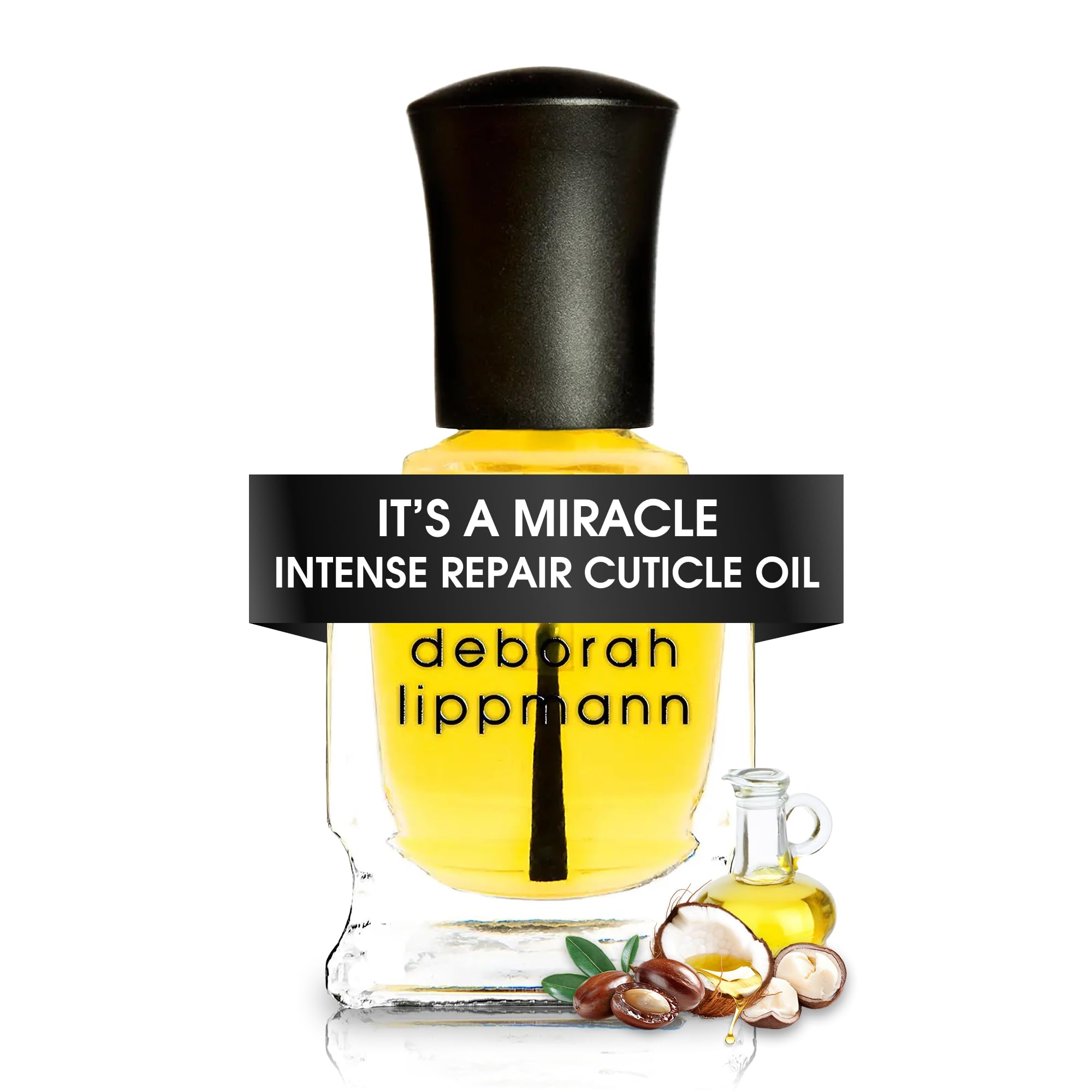 deborah lippmann It's A Miracle Intense Therapy Cuticle Oil | Nourishes and Repairs with 10 Essential Oils | 10 Free, Vegan Formula, No Animal Testing