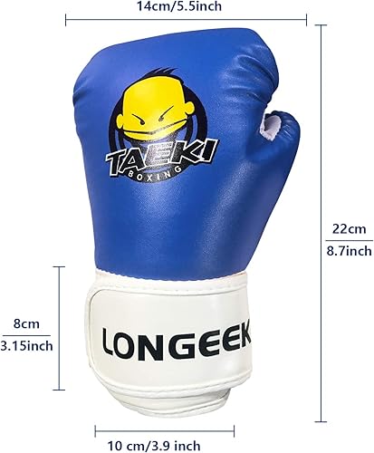 Miniatura 8 de Longeek Guantes de boxeo para niños de 3 a 8 años, saco de boxeo de entrenamiento de lucha de 4 onzas MMA