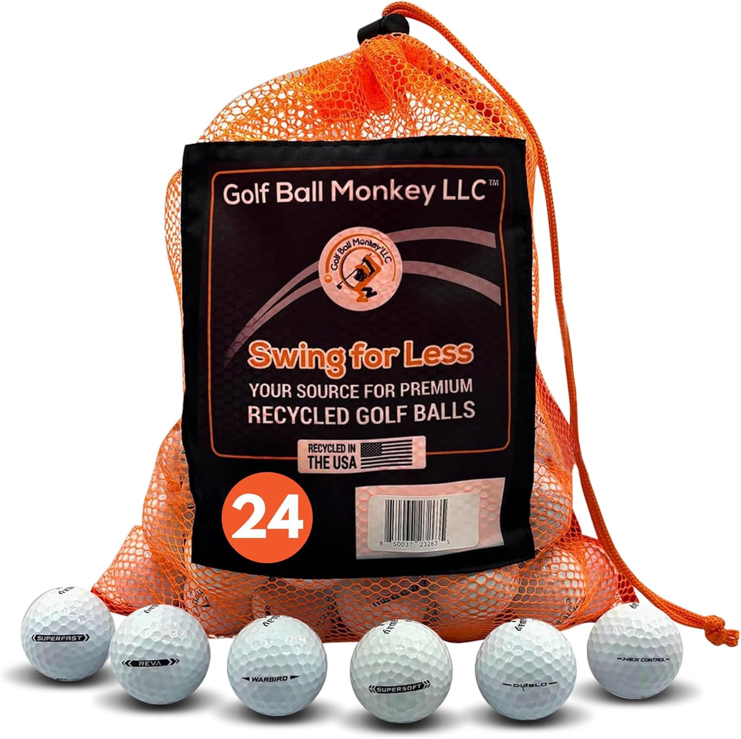 Golf Ball Monkey Cheap Recycled for Callaway Golf Balls Mix for Callaway Supersoft Golfballs, Superfast, Superhot, Warbirds, Diablo, Hex Tour Soft & More