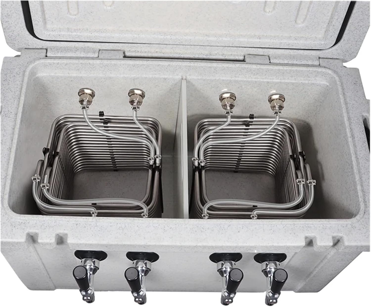 Cooler Coil Tubing for Jockey Box, 2-Layers Square Shape Coiling Chiller Cool Beverages Dispenser