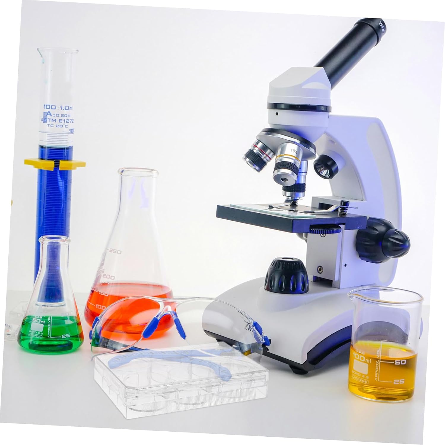 Cell Culture Plate Lid 6 Well Tissue Culture Dish for Laboratory Experiments for Microbiology and Life Sciences