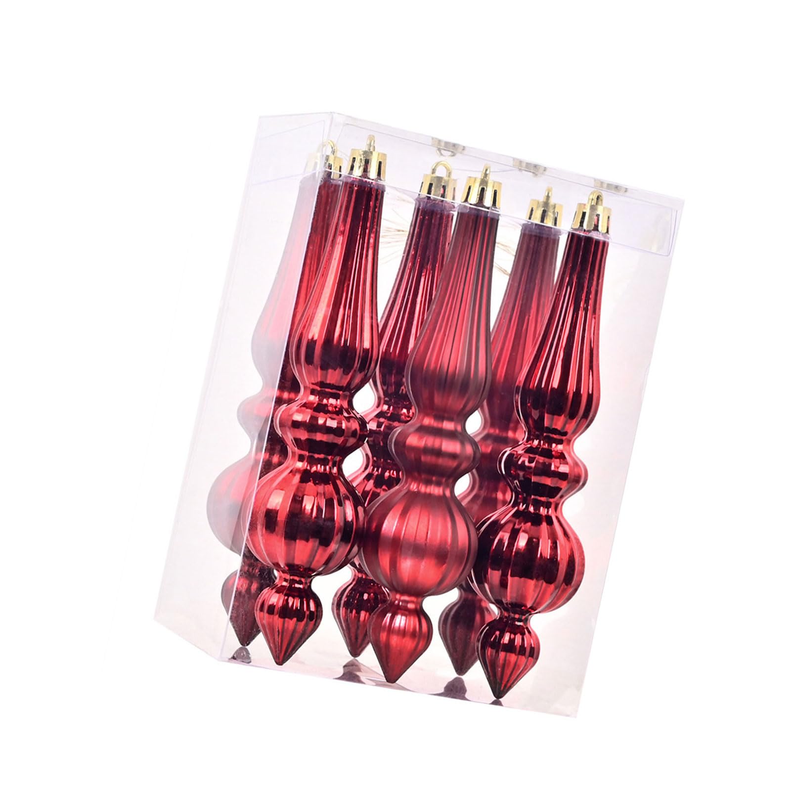 Jazuaiao 6Pcs Metallic Christmas Baubles Tree Ball Ornament for Door Wreath Mantels Window Holiday Party Centerpieces Unbreakable Hanging Decoration