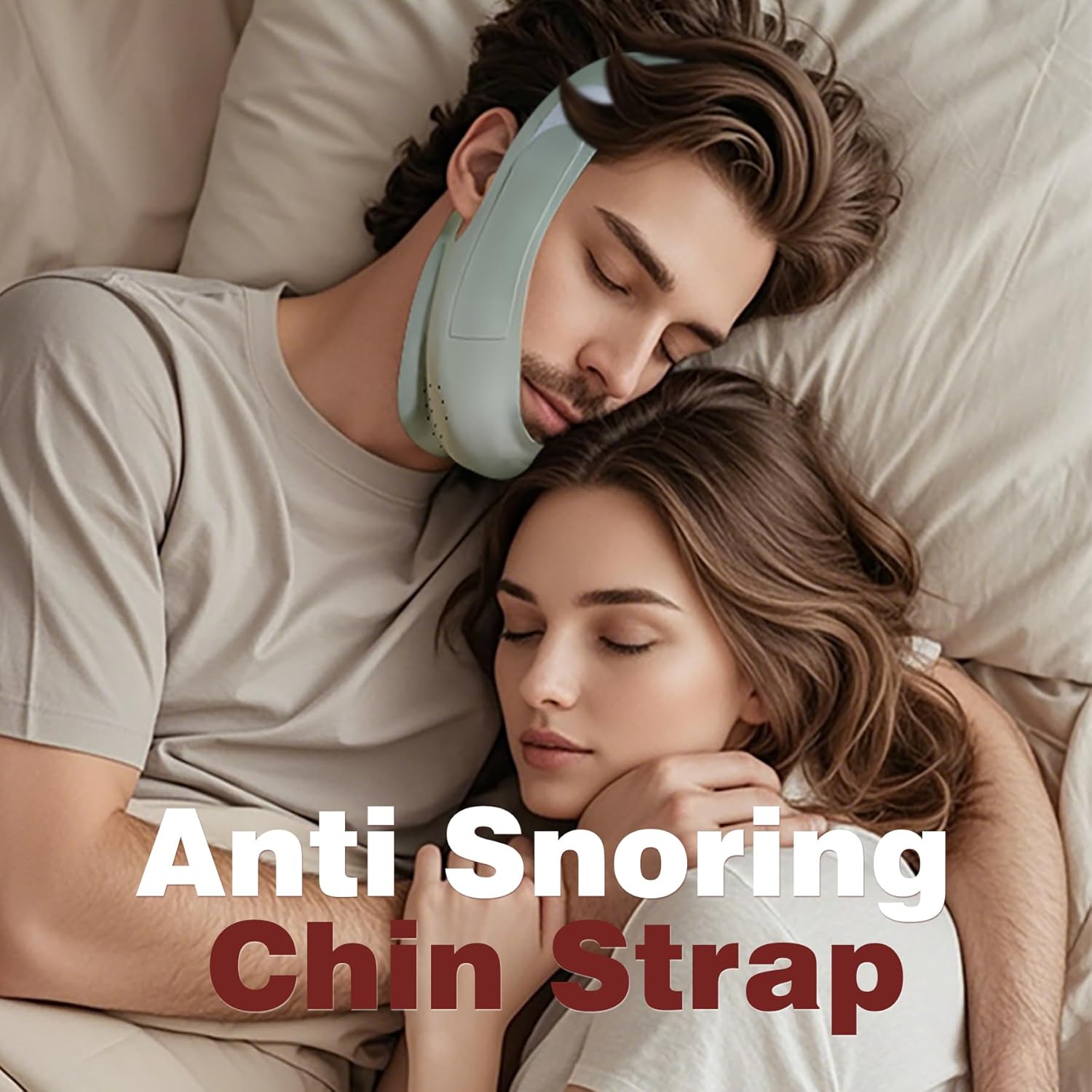 2-Pack Unisex Chin Strap for Snoring | Adjustable, Breathable & Skin-Friendly, Universal Fit Anti-Snore Set for Couples & Sleepers - Image 4