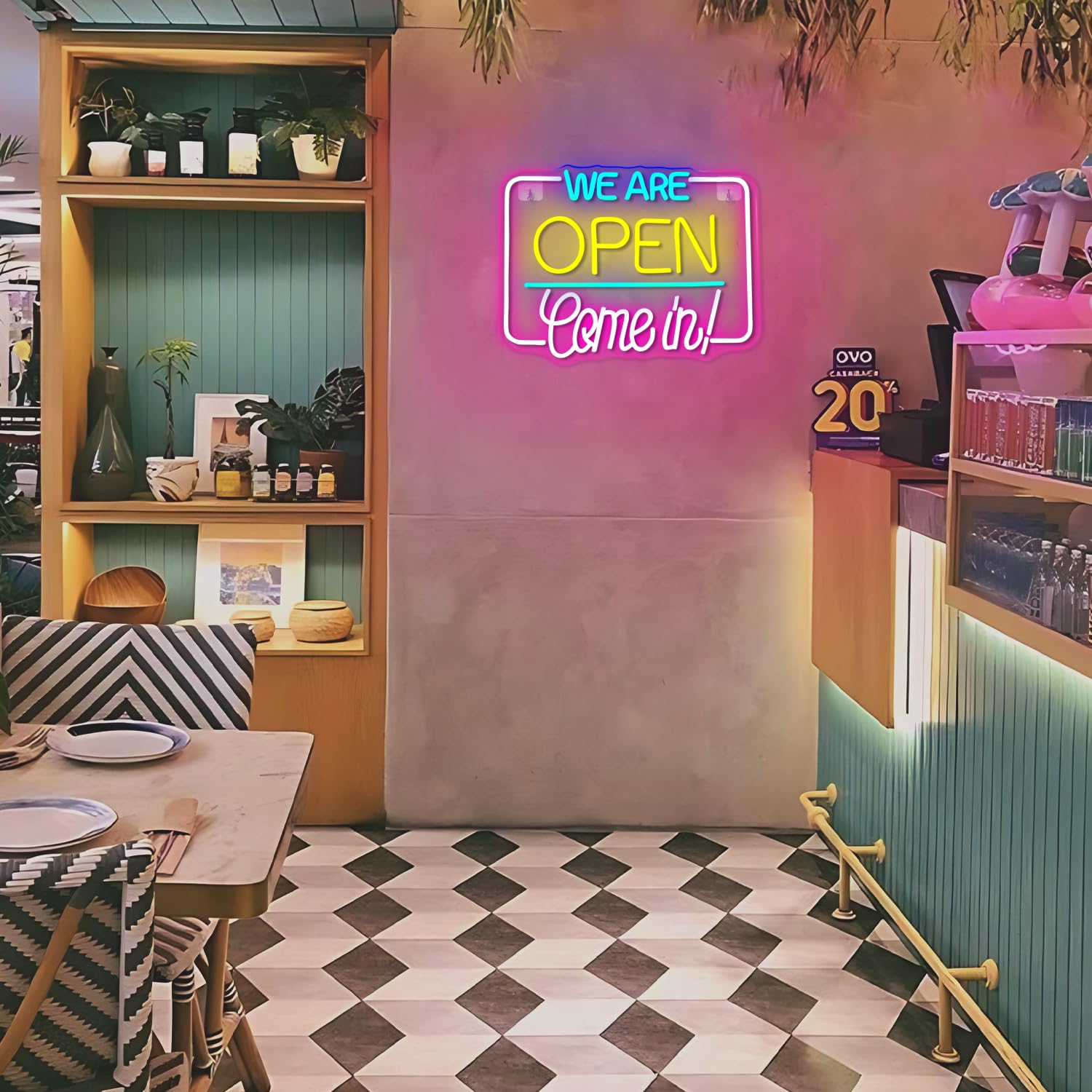 NOXET We Are Open Come in Insegna al neon Insegne al neon aperte Insegne a LED aperte colorate Lettera aperta Luce al neon per ristorante Coffee Bar Club Shop Supermercato Insegna aziendale