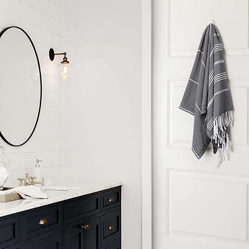 Miniatura 6 de PÜSKÜL - Toallas de playa turcas de gran tamaño, sin arena, 100% algodón, 39 x 70 pulgadas, 1 pieza (negro)