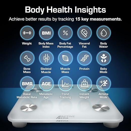 Báscula de Baño Digital Bluetooth Active Era Blanca miniatura 3