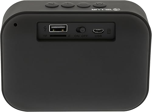 Miniatura 9 de TELLUR Callisto - Altavoz Bluetooth portátil, diseño de tela ultra compacto, altavoz de radio portátil FM, manos libres, USB, MicroSDTF, puerto