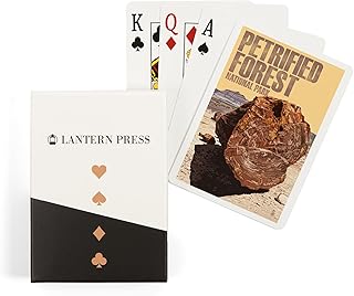 Lantern Press Petrified Forest National Park, Arizona, Petrified Wood Close Up, 52 Playing Cards for Adults, Poker Size Card Deck