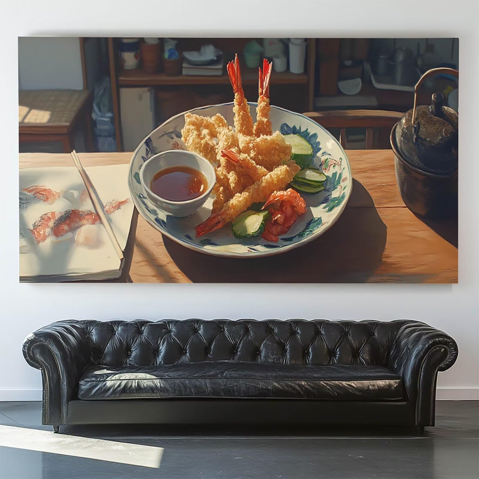 Pintar por Numeros Adultos Camarón, Pintar por Numeros Niños Kit Manualidades Adultos Delicias Cuadros para Pintar por Numeros Pintura Acrílico, Cuadros Decoracion Salon Modernos 80X160cm 7w-1-D