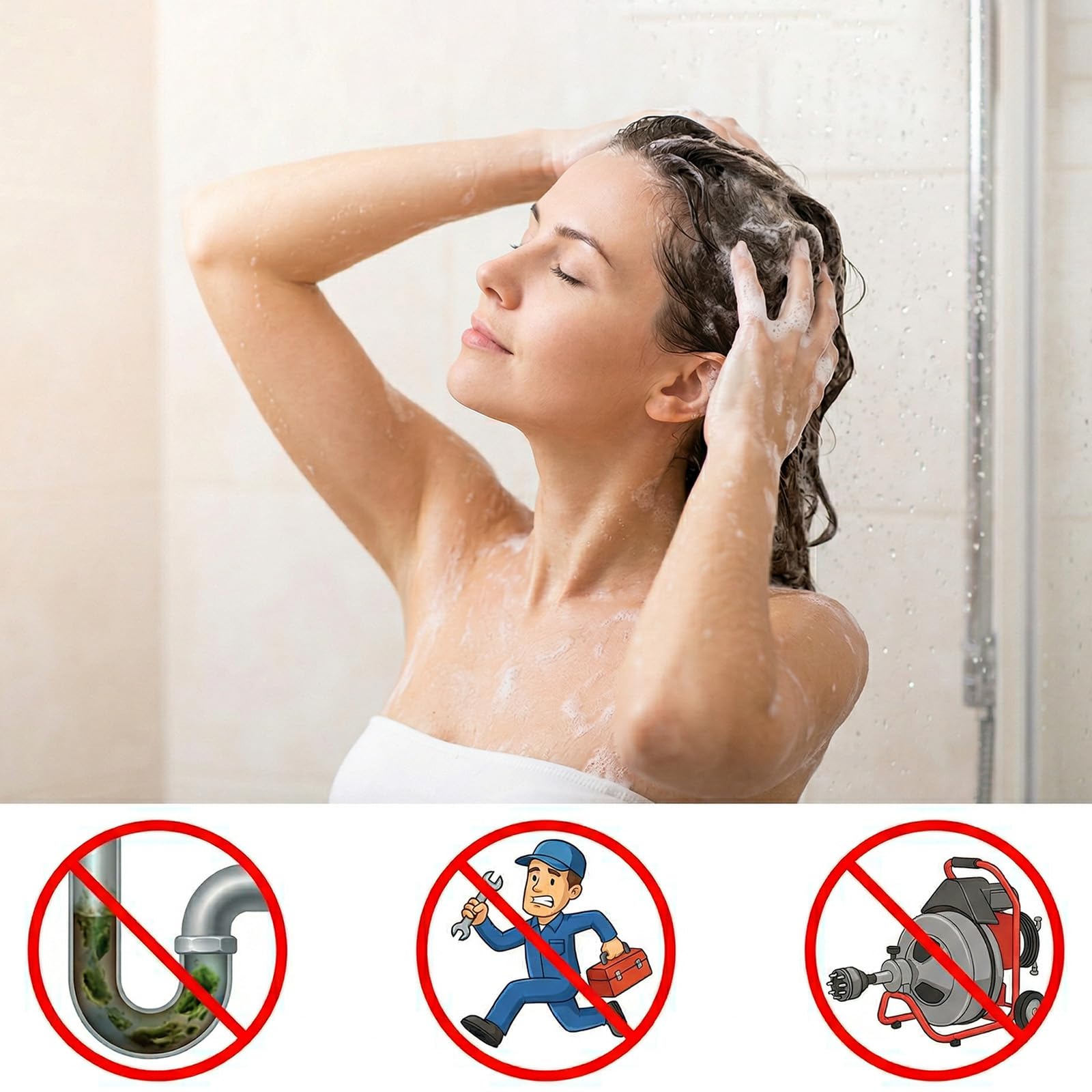 Paquete de 30 atrapapelos desechables para desagüe de ducha, pegatinas de malla de drenaje de ducha, trampa redonda para el cabello, cubierta de desagüe de 4.3 pulgadas, filtro de ducha para baño