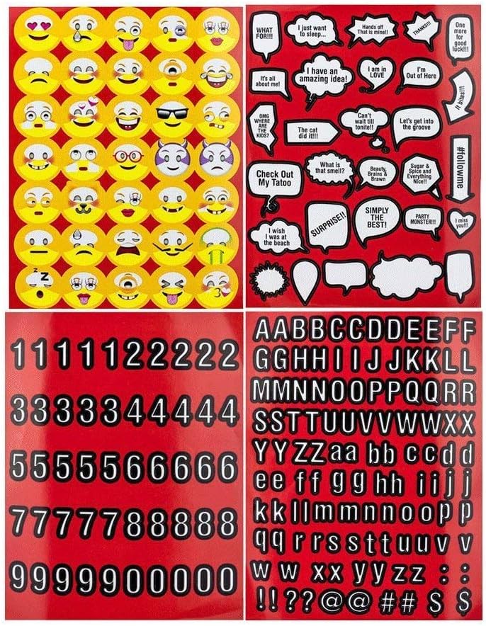 Itoya Art Portfolio Multi-Ring Refillable Binder (11 x 14") + Bonus Scrapbooking Stickers 4 Pages of Emojis, Quotes, Letters & Numbers (11x14" x 1) : Office Products