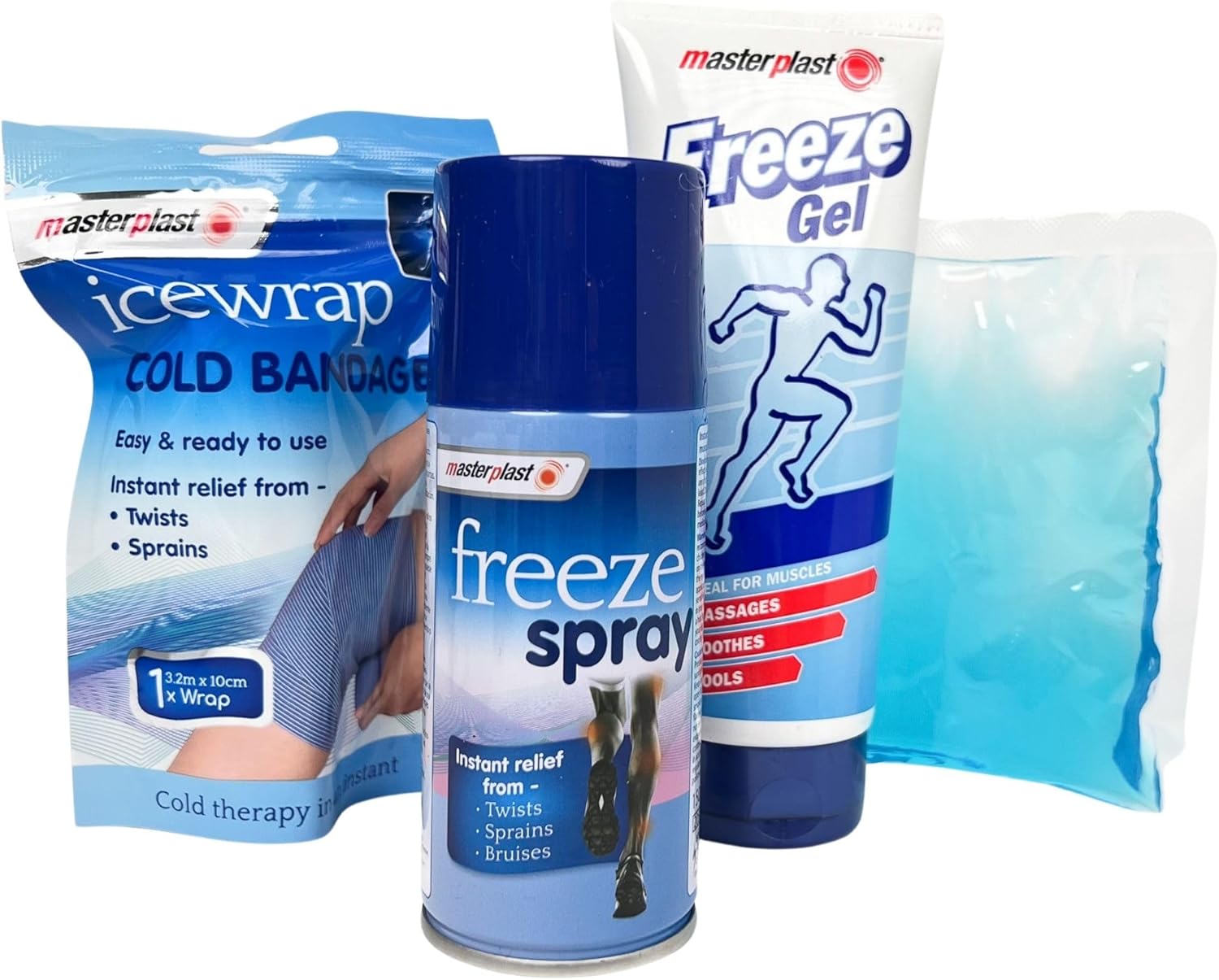 Cold Therapy Pain Relief Kit Bundled with Freeze Gel, Freeze Spray