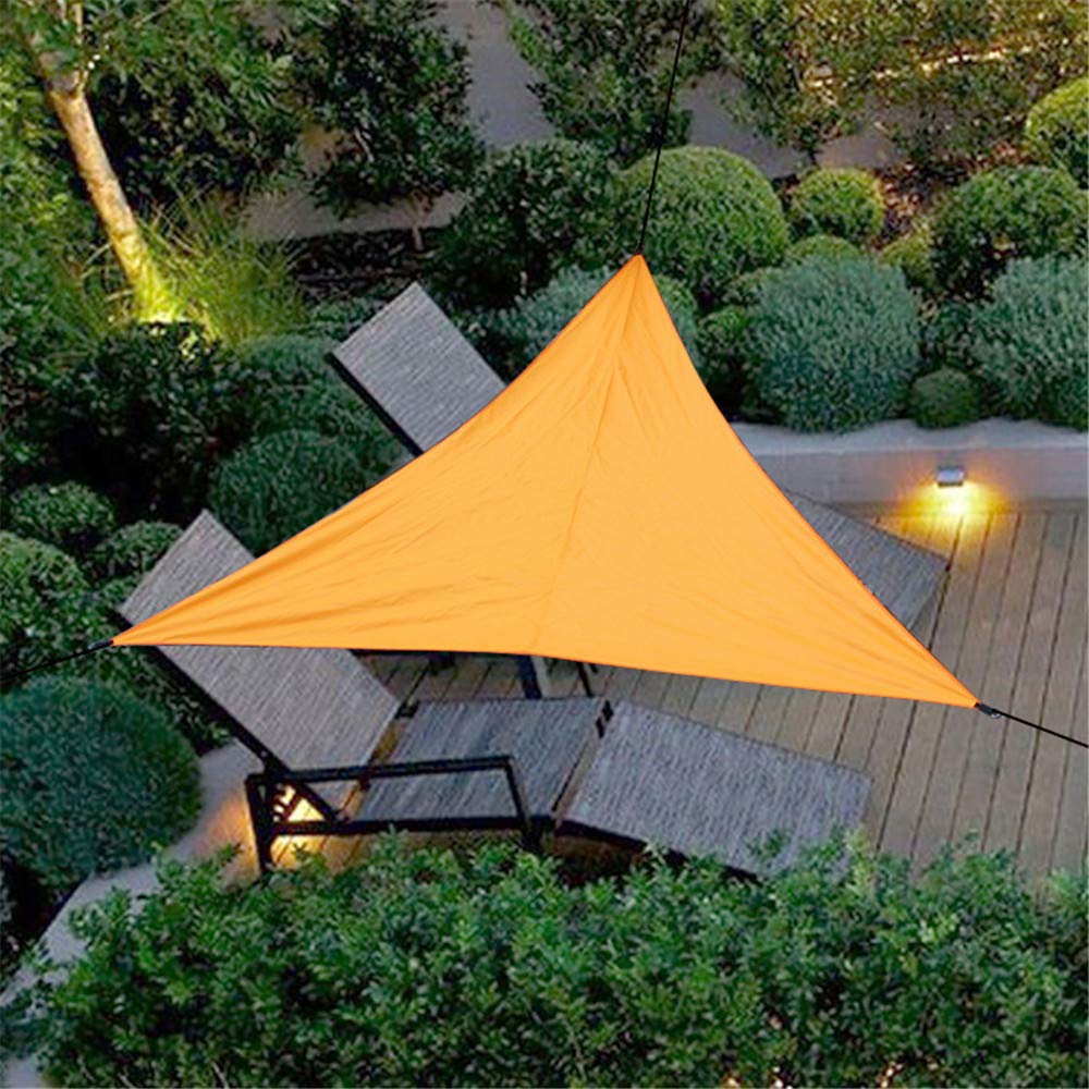 Tenda parasole triangolare, impermeabile, protezione dai raggi UV, per esterni, giardino, terrazza, cortile, feste, con corda (5 x 5 x 7 m, rosso ruggine)