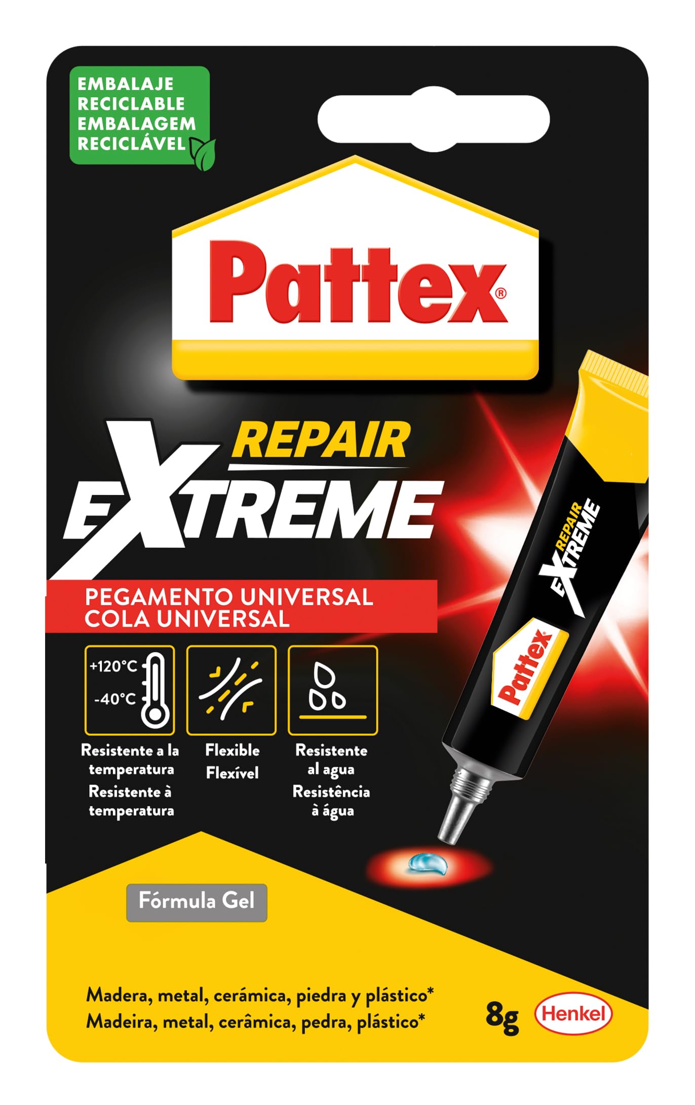 Pattex Repair Extreme - Pegamento (8 gr) Blanco