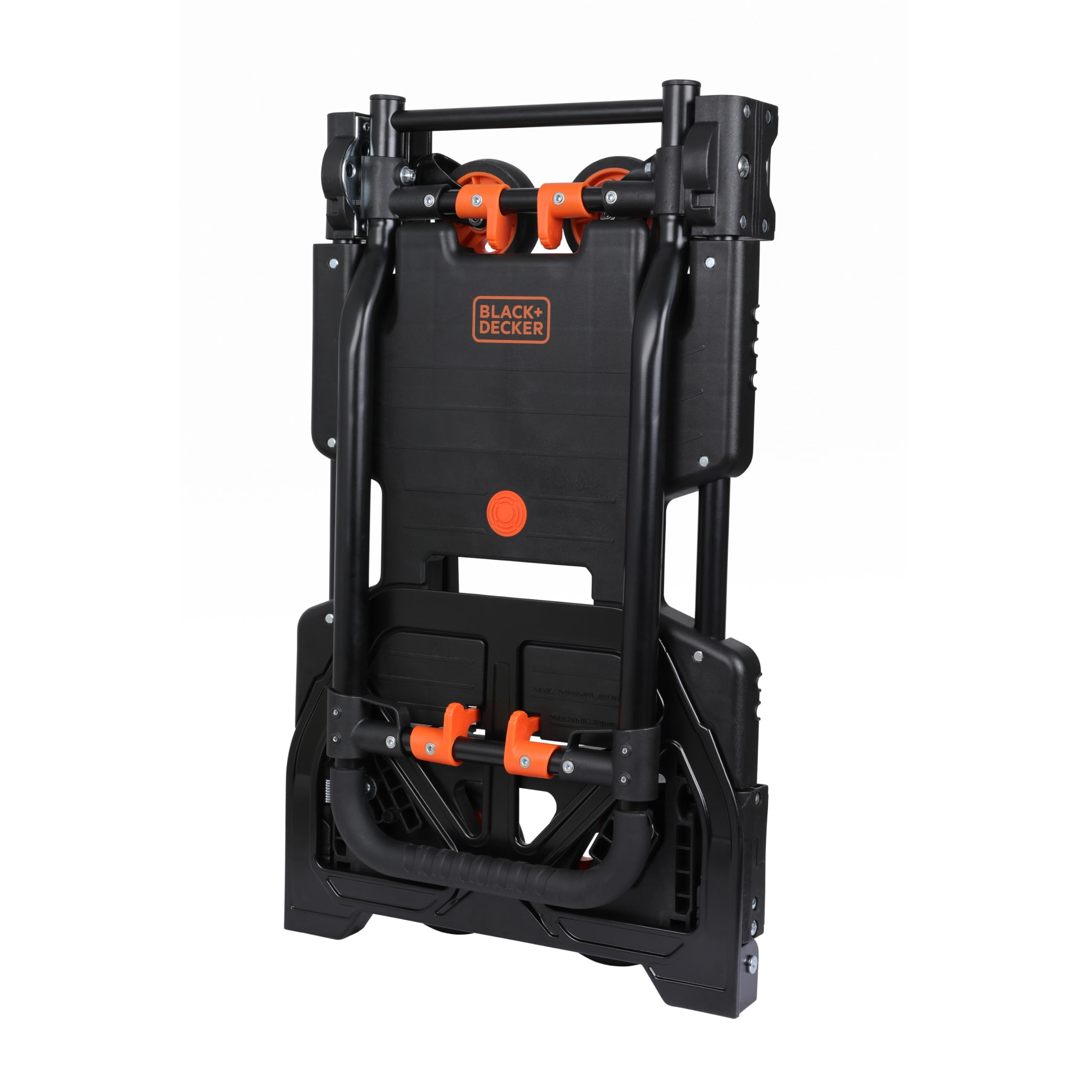 Black+Decker 2-en-1 Carro y Caretilla Plegable - Carretilla de Carga MAX. 55KG - Caretilla de Mano MAX. 120KG - Carro Plataforma con Ruedas Robustas - Plástico/Acero