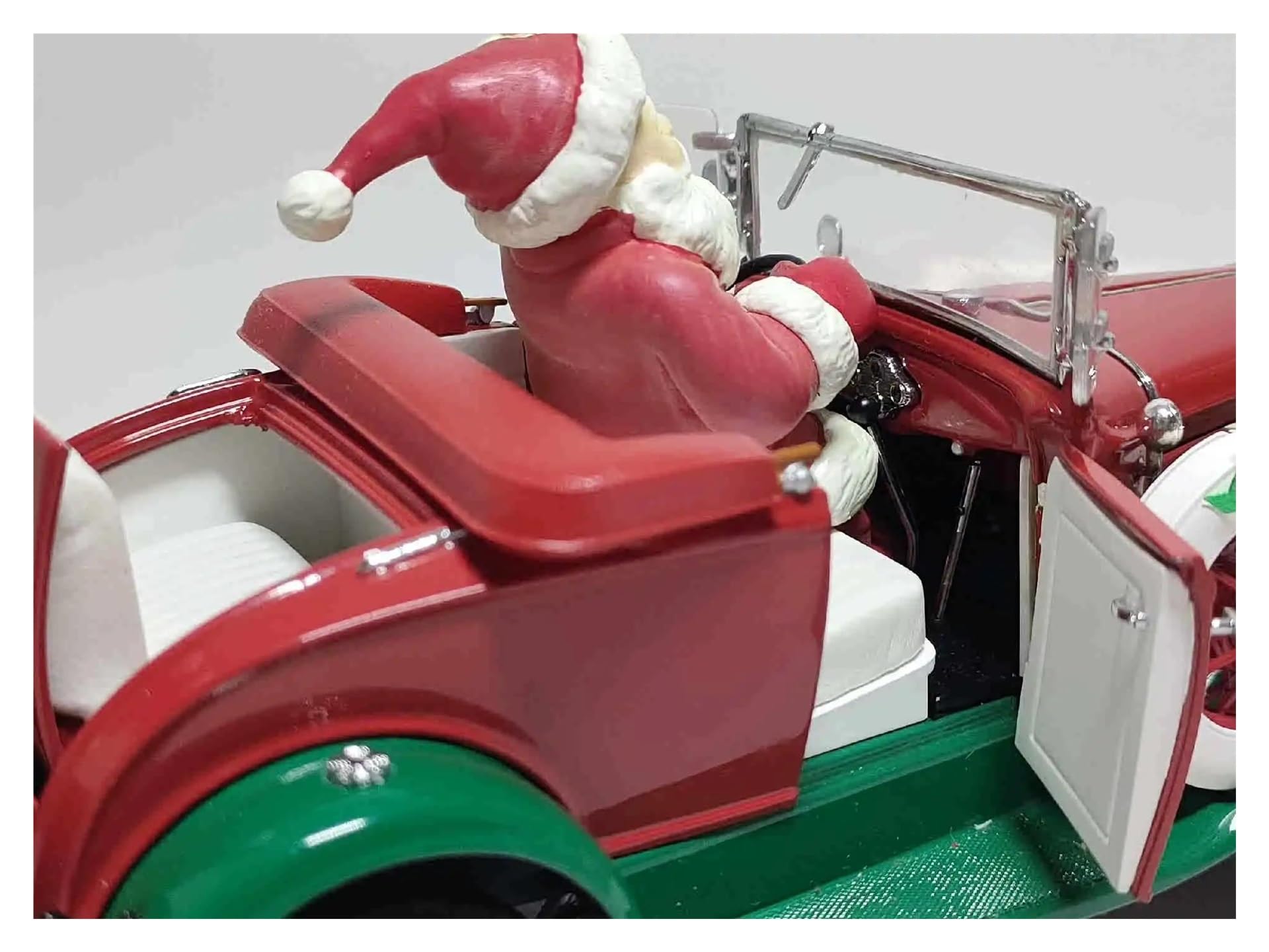 Replica Treno Regalo Del Giocattolo Modello Auto Statica Metallo Limitato Di Simulazione Lega D'epoca 1 24 Babbo Natale 1931