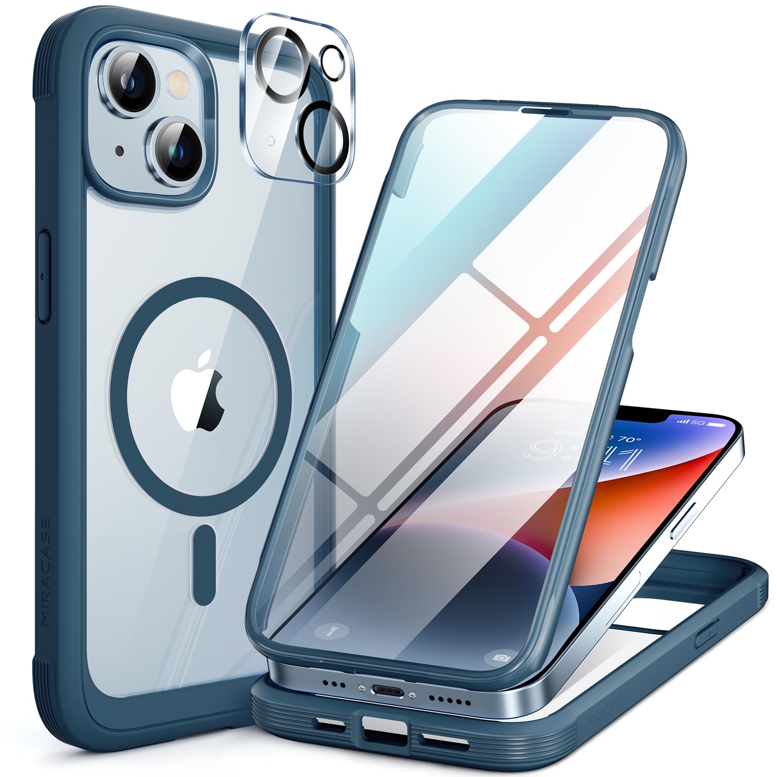 Miracase Magnetic Case for iPhone 17 Case, [Bubble Free] Built-in Glass Screen Protector+ [New Camera Control Button], Full Body Bumper Compatible with MagSafe, Drop Proof 17 Cover,6.3-inch (Black) — view 68