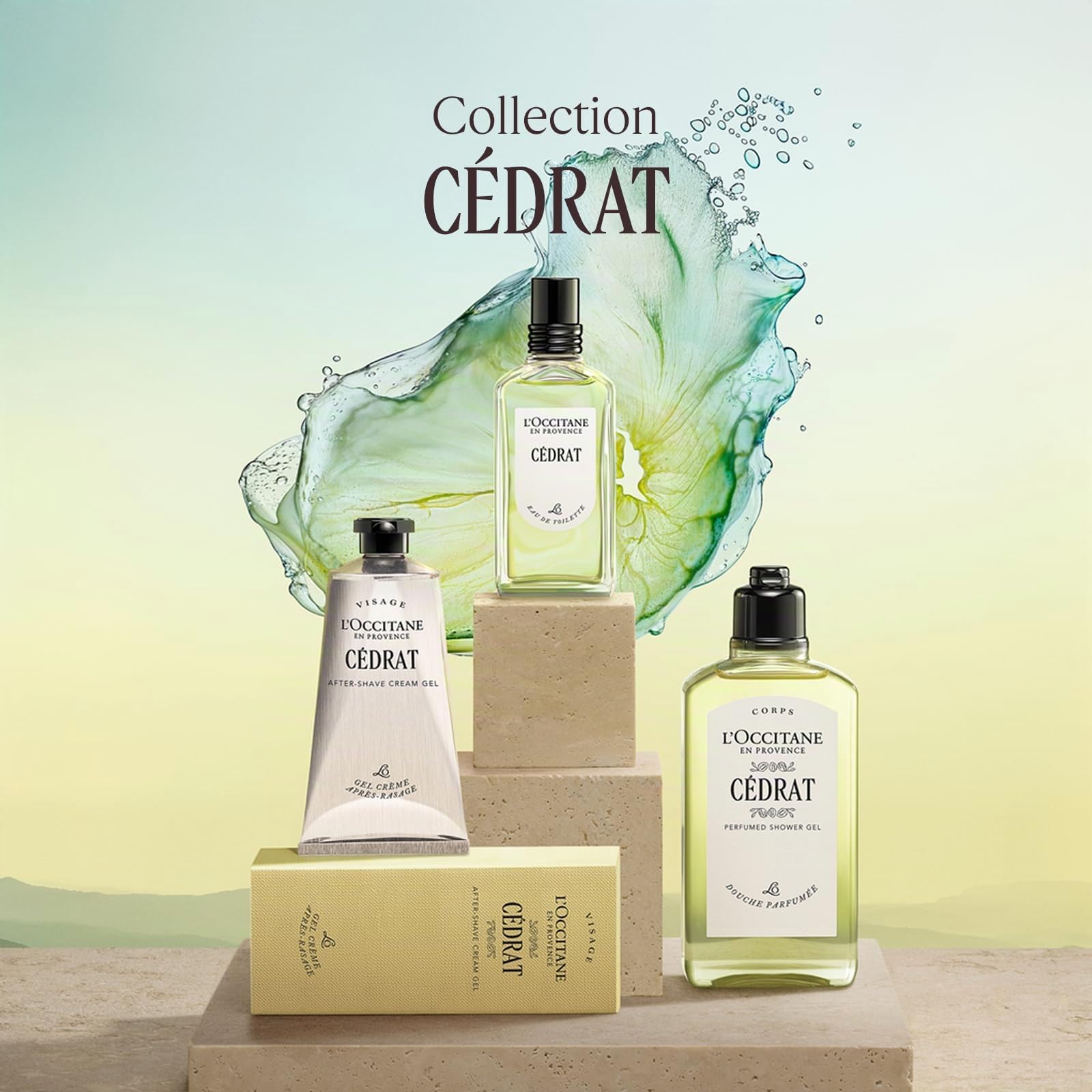 L'OCCITANE - Gel Crème Après-Rasage Cédrat - 75 ml | Hydrate et réduit les irritations après le rasage - Notes fraîches, acidulées et boisées - Fabriqué en France
