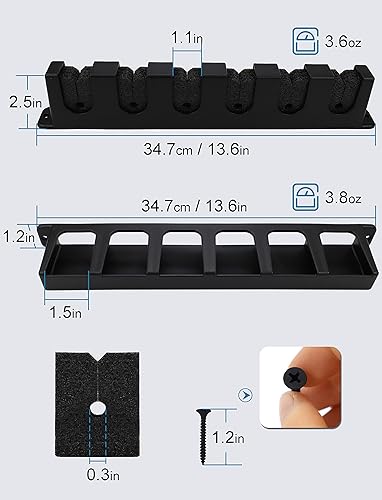 Miniatura 4 de Soporte vertical para cañas de pescar, soportes para caña de pescar para garaje, pared, soporte para caña de techo (soporte vertical para 6 cañas,