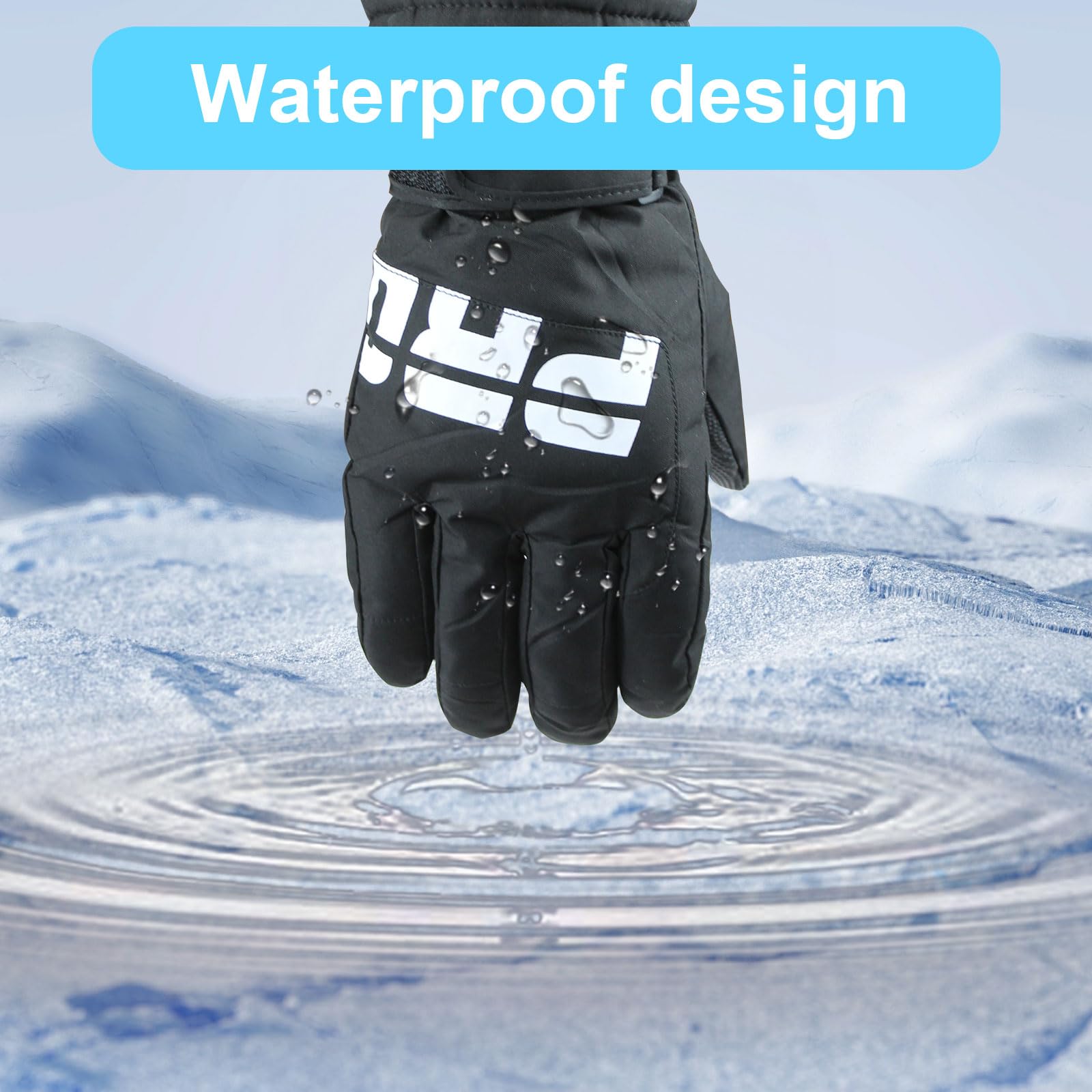 COPOZZ Inverno Uomo Donna Guanti Da Sci Antivento Caldo Impermeabile TouchScreen