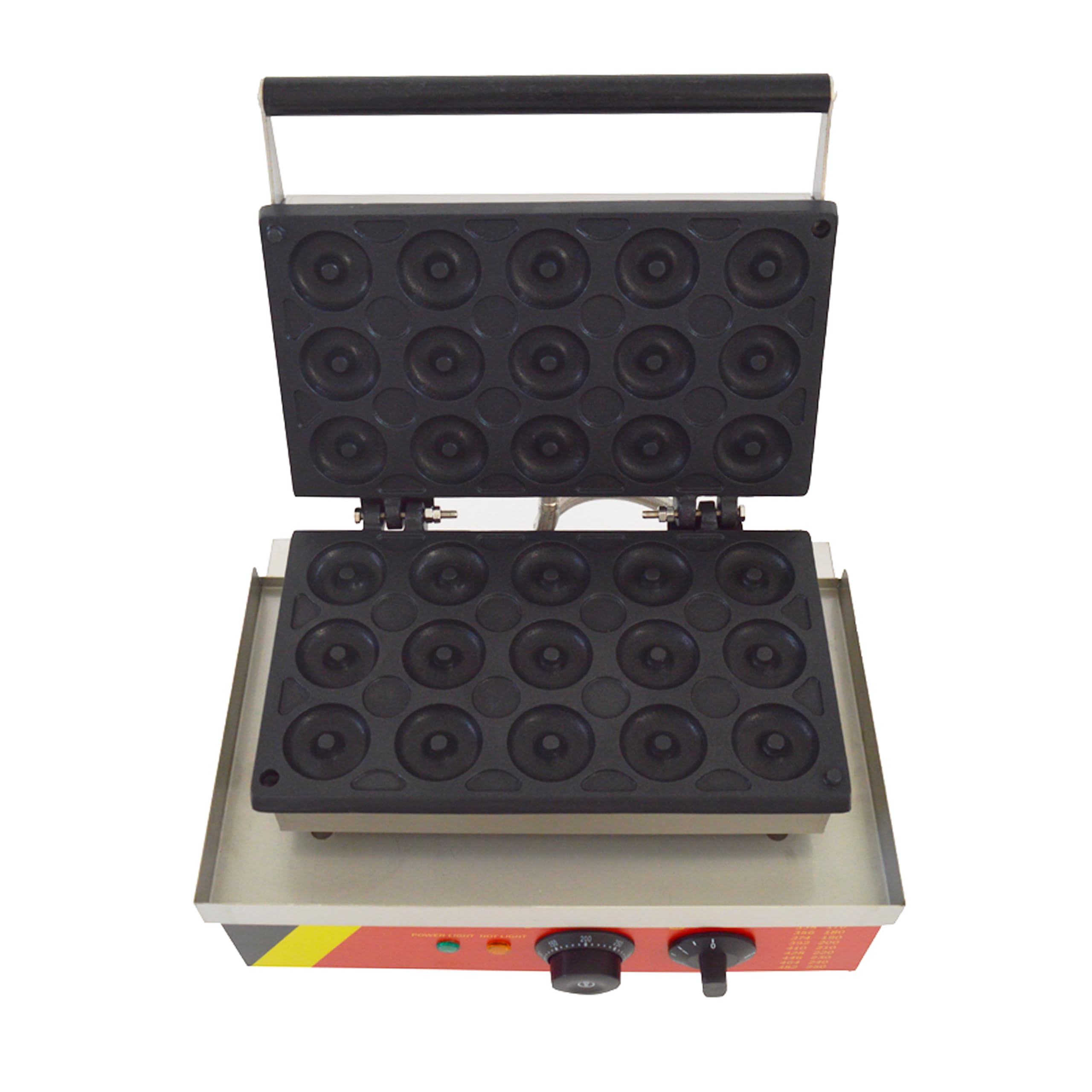 IntXanth Mini Donut Maker Machine Electric Doughnut Baker Machine Snack Maker 15pcs 1.85inch Outer Diameter for Restaurants Dessert Shops Schools Home 1750W