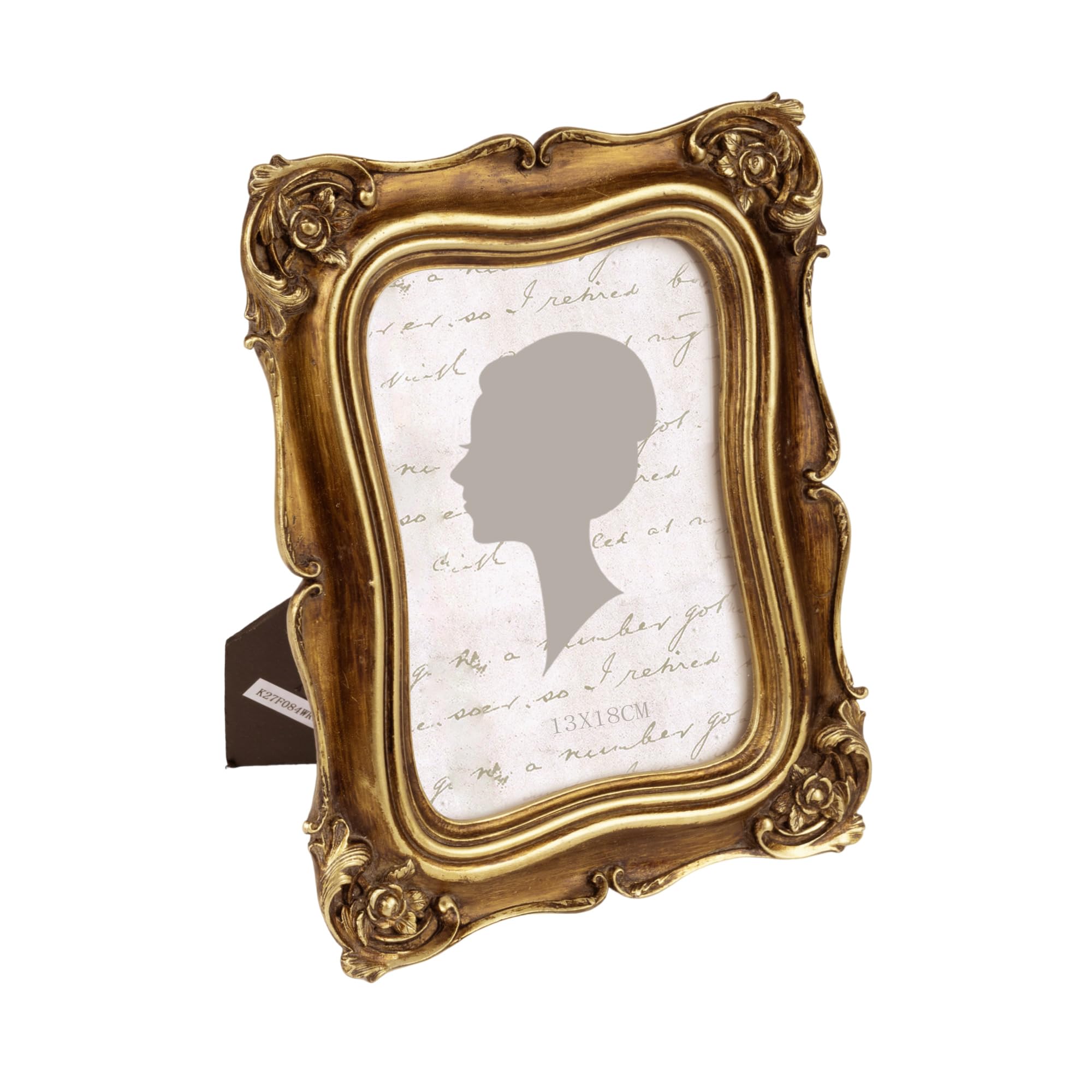 Sunlit Bronze Vintage Picture Frame 5X7 Inch, Antique Photo Frames With Glass Front, Ornate Photo Display, Tabletop Wall Hanging, Gift Ideas, 13X18 Cm,