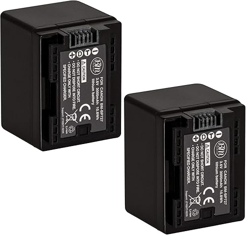 BM Premium 2 baterías BP-727 para Canon Vixia HFR80, HFR82, HFR800, HFR70, HFR72, HFR700, HFR30, HFR32, HFR300, HFR40, HFR42, HFR400, HFR50, HFR52,