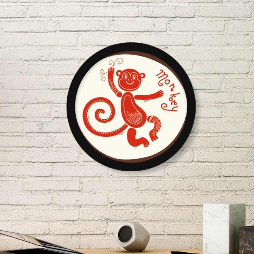 Cadre de l'Année du Singe rouge et noir pour créer un salon zen et élégant