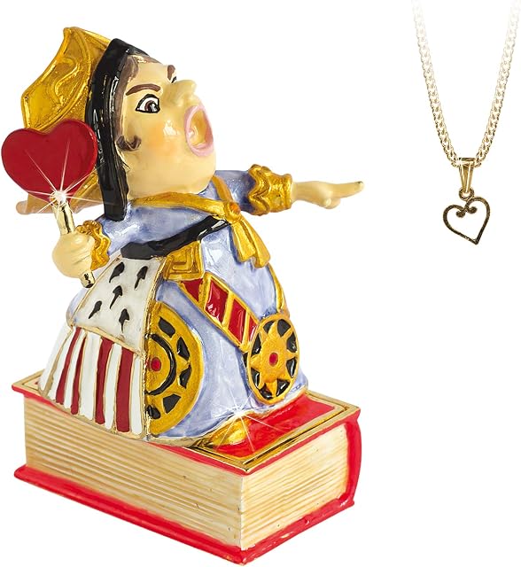 Arora Secrets from Hidden Treasures Alice in Wonderland Queen of Hearts Trinket Box, Multicolour, One Size