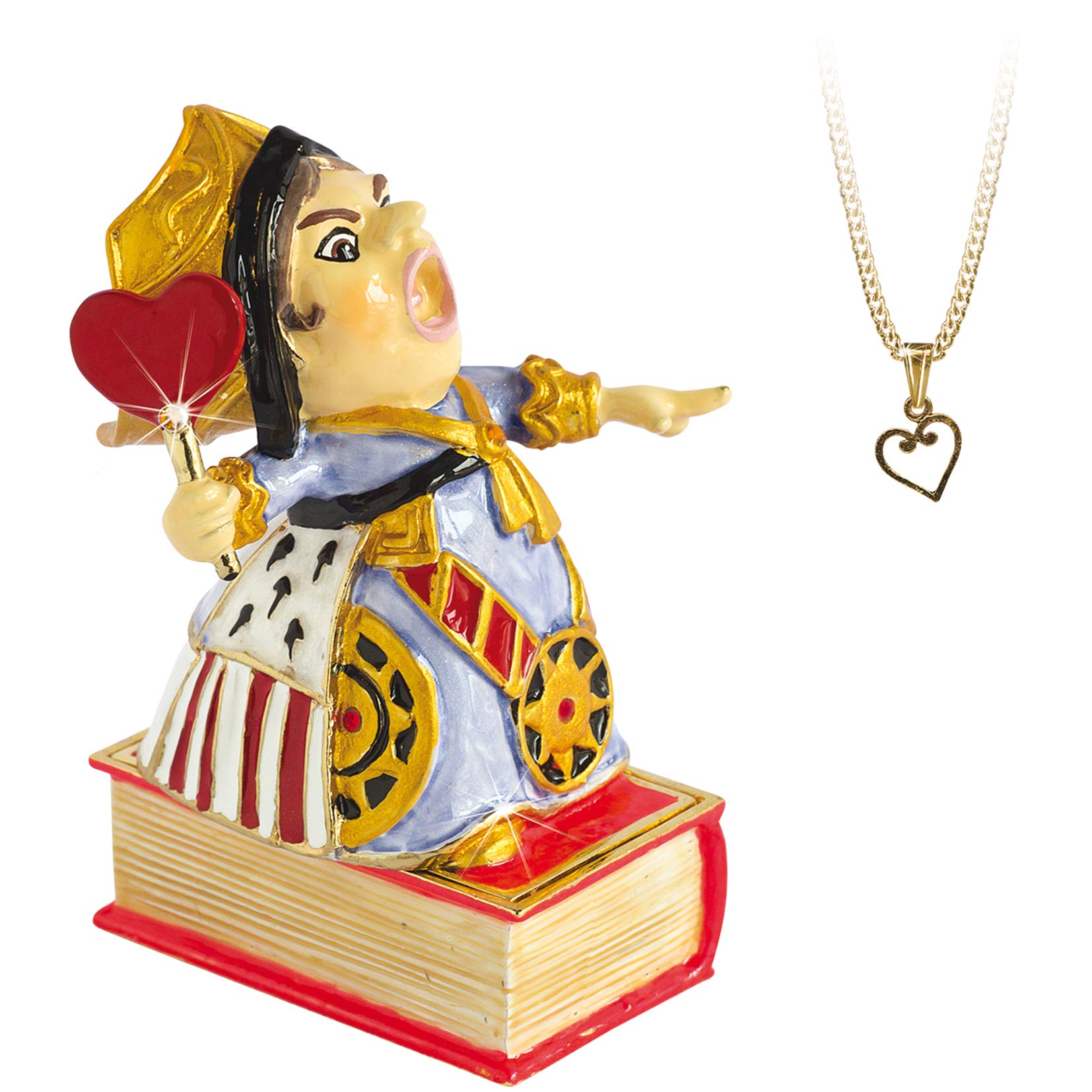 Arora Secrets from Hidden Treasures Alice In Wonderland Queen Of Hearts Trinket Box