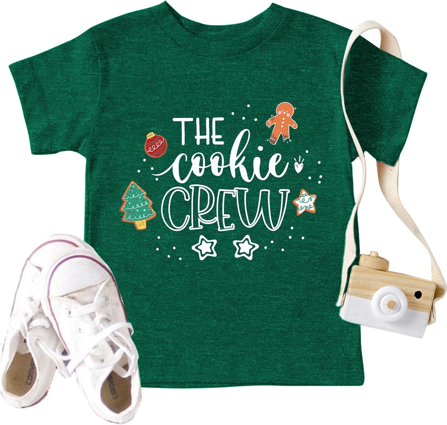 Christmas Cookie Shirt Toddler Boys Girls Cookie Crew T-Shirt Xmas Gifts Tee Tops Holiday Outfits