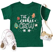 Christmas Cookie Shirt Toddler Boys Girls Cookie Crew T-Shirt Xmas Gifts Tee Tops Holiday Outfits