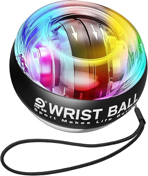 Wrist Trainer Ball Auto-Start Gyroscopic Forearm Exerciser Gyro Ball for Strengthen Arms, Fingers, Grip and Muscles