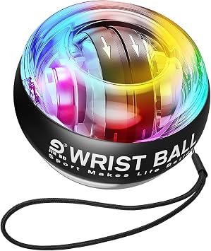 JIN BD Wrist Trainer Ball Auto-Start Gyroscopic Forearm Exerciser Gyro Ball for Strengthen Arms, Fingers, Grip and Muscles