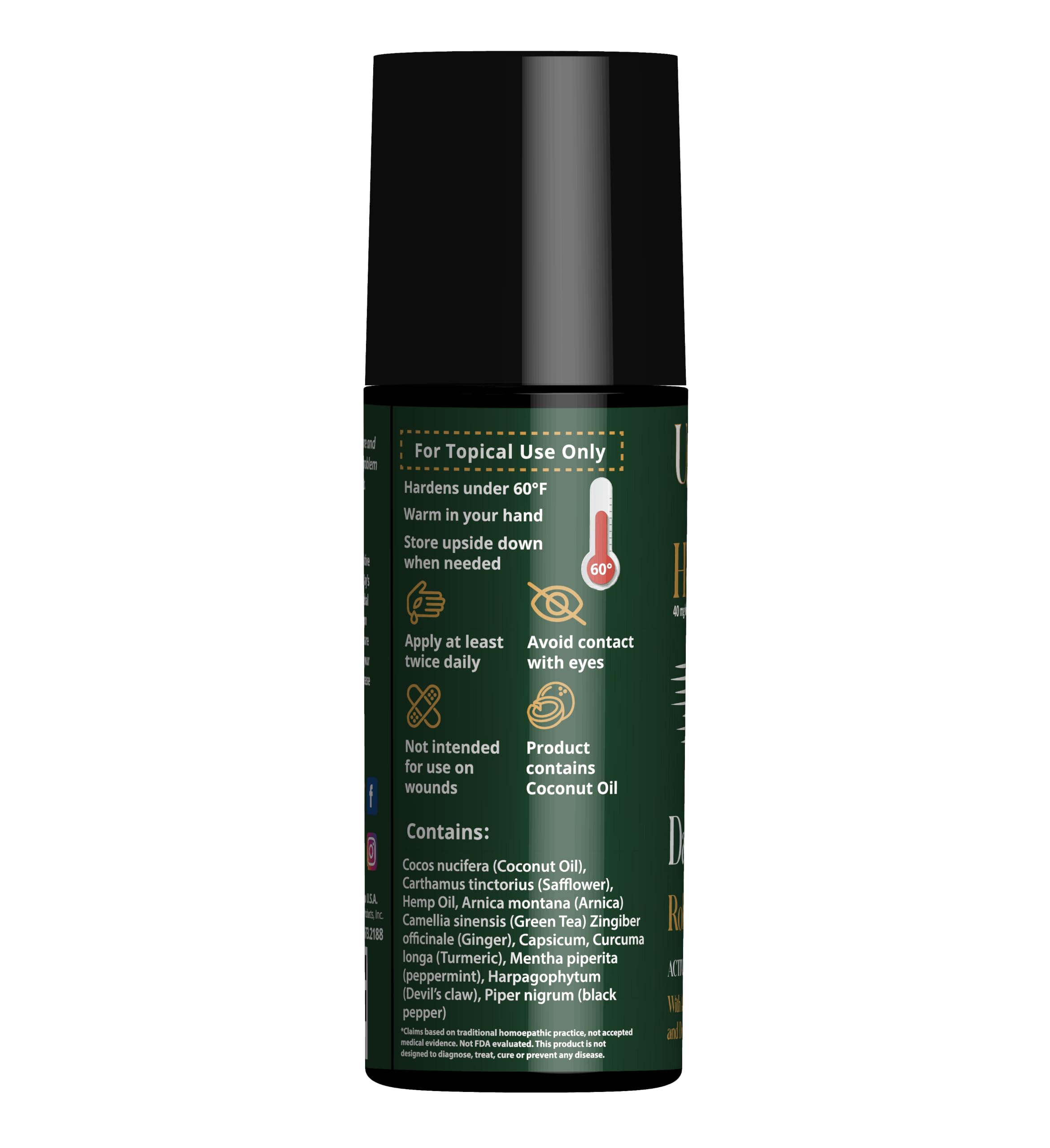 Ugli Butter Hemp Daytime Roll-On -Joint & Muscle Comfort Topical 3oz — Amazon image 3