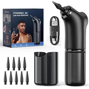 Electric Ear Wax Removal Kit Ear Cleaning Tool with 5 Streams of Water Ear Irrigation Flushing System with