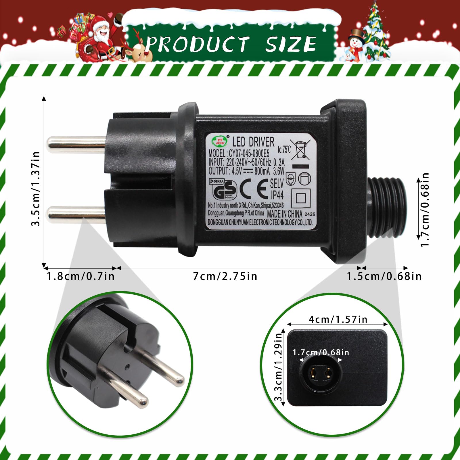 MOOKLIN ROAM 31V 6W Lichterkette Netzteil Adapter, 2 Stück LED Netzteil, Niederspannungs