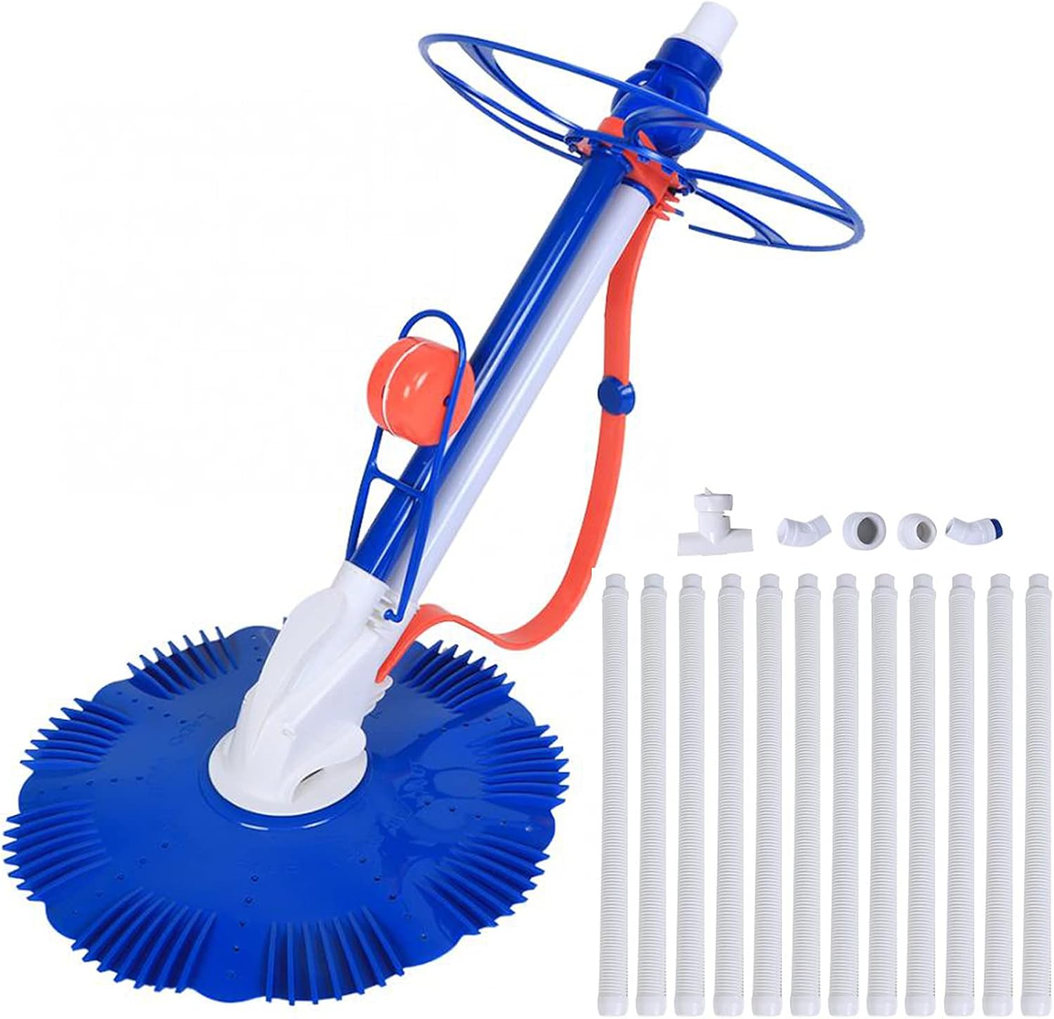 HIOD Aspirador Automático Portátil para Piscinas, Barredora, Potente Succión para Eliminar Los Escombros de la Piscina, Limpia Los Suelos, Las Paredes, Los Pasos