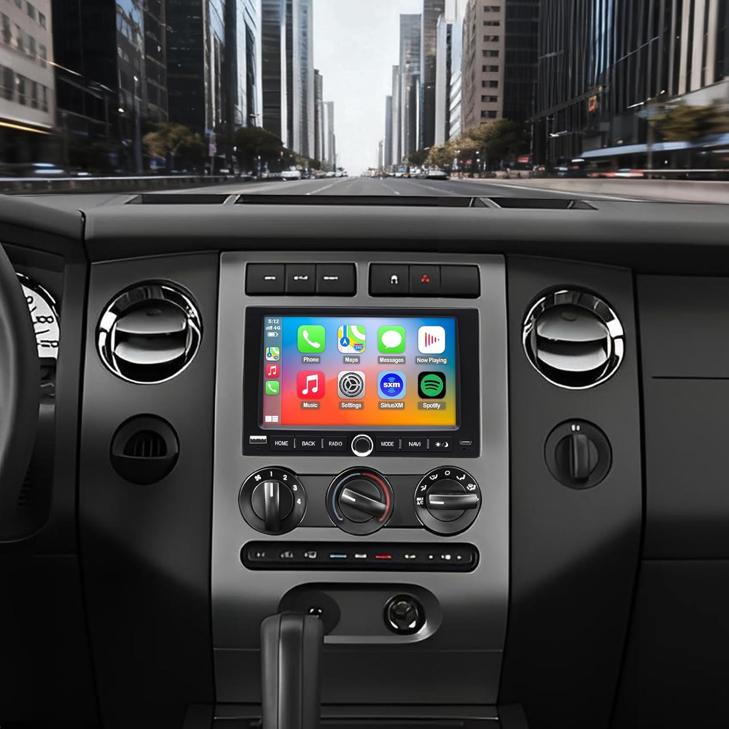 4G Network QLED Radio for Ford F150 Upgrade 2004 2005 2006 2007 2008,F250 2005-2012 Touch Screen Stereo Replacement,Wireless Carplay Android Auto, Free Camera