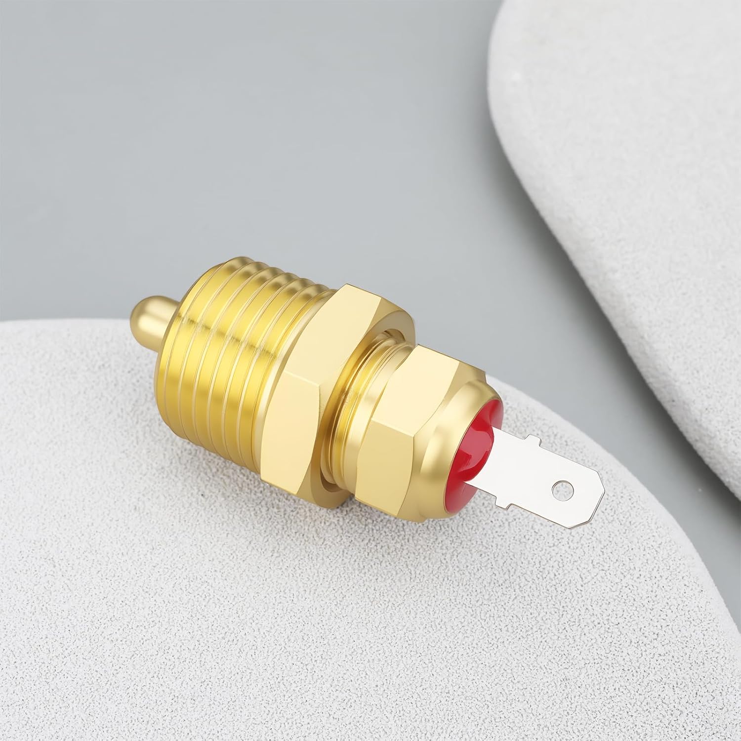 ECSiNG 3/8NPT to 1/2NPT Radiator Cooling Fan Thermostat Temperature Switch Sensor 175°F On 190°F Off Compatible with Car