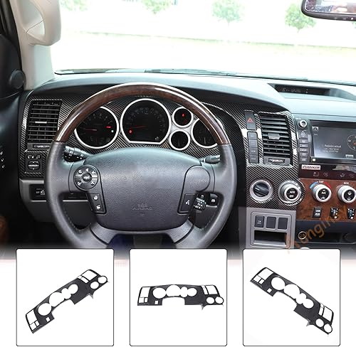 Miniatura 6 de Aunginsy Cubierta del marco del panel de la consola central del automóvil para Toyota Tundra 2007-2013, panel de control central, marco de