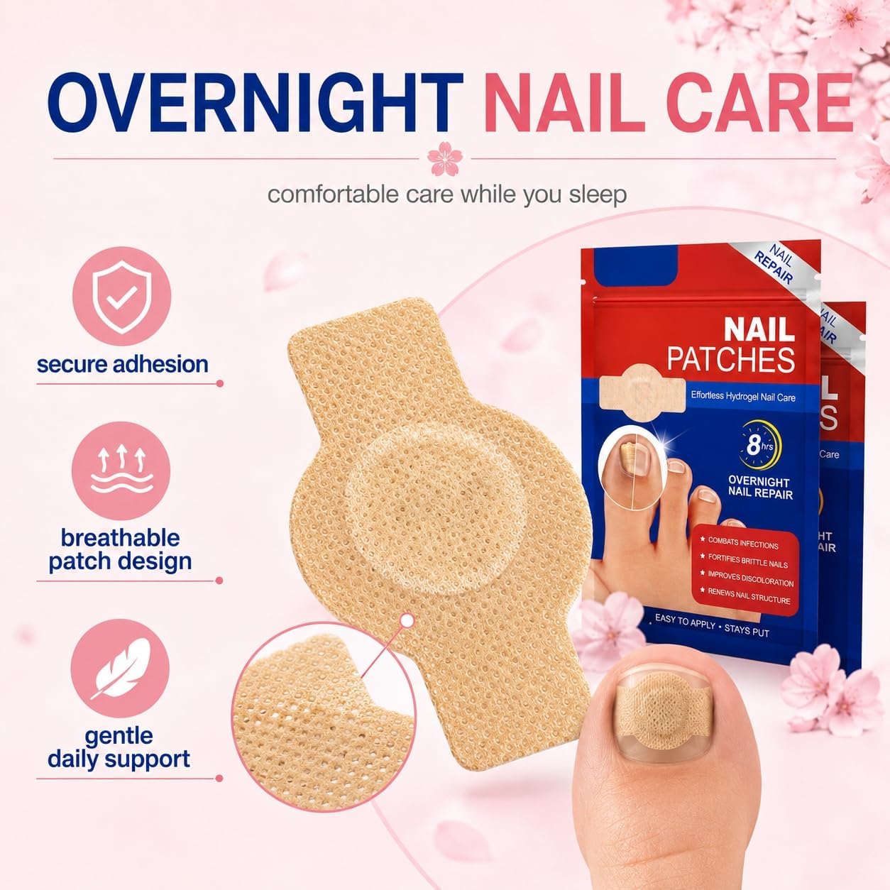 63 Pcs Nail Patches,Nail Repair Patches For Men And Women(21pcs/Bag)