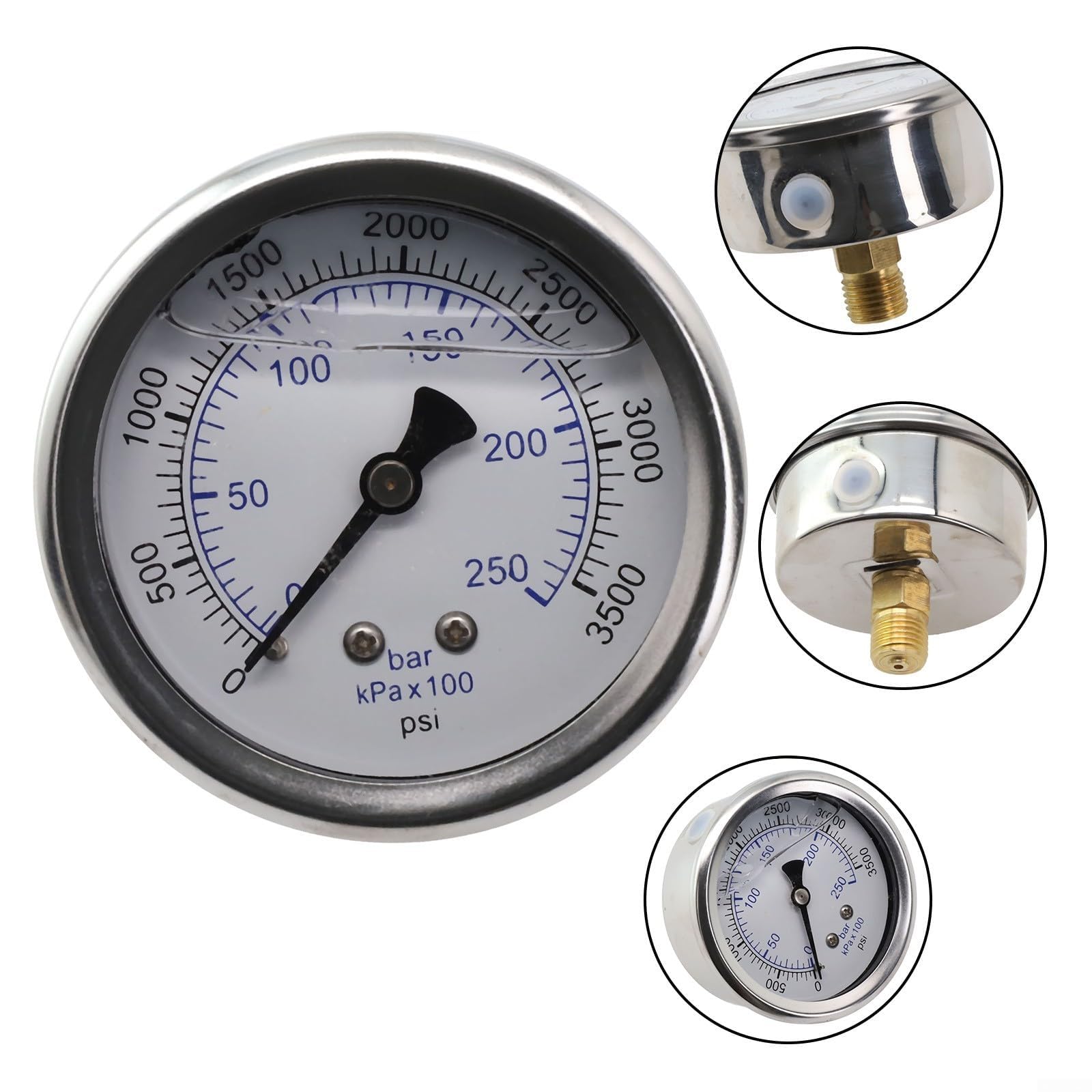 Robustes Manometer für 2 2/3/4/5 5KW Hochdruckreiniger, 250 bar Kapazität