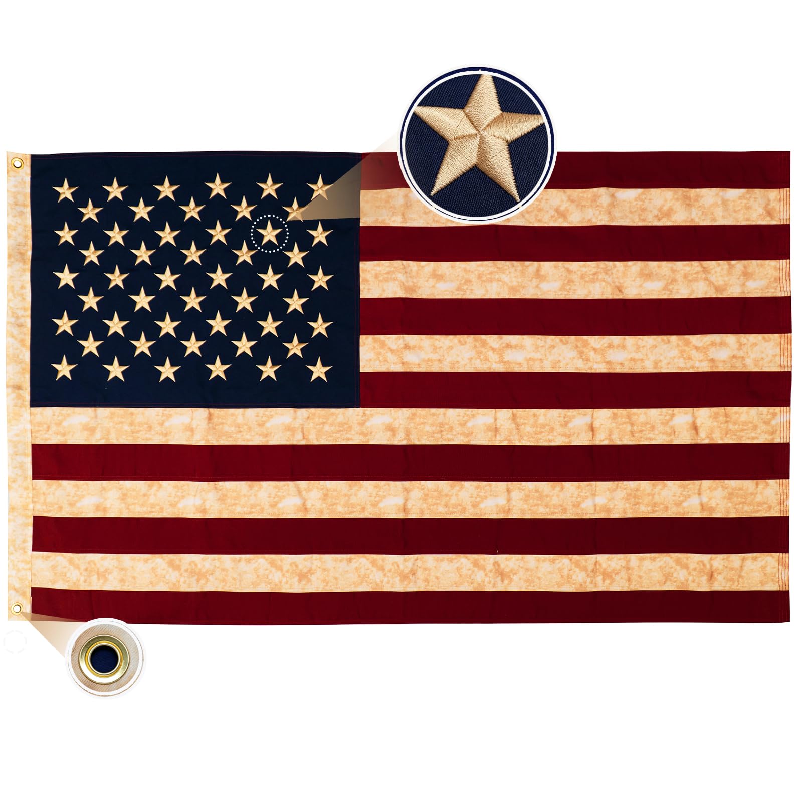Amazon.com : FLAGWIN Cotton American Flag 3x5 Ft for USA 250th