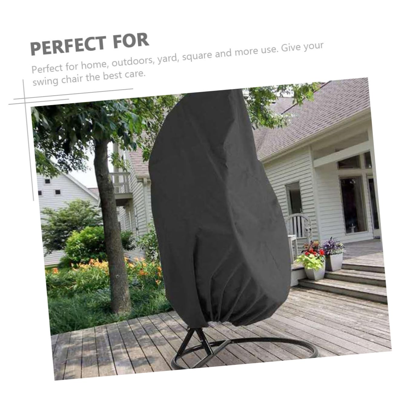 Toddmomy 2 Pièces Cache-poussière Planeur Usine Bistro Siège D'appoint Maison Housses De Chaise D'extérieur Imperméables Chaise Hamac Oscillante Chaise De Jardin Polyester (polyester) Black