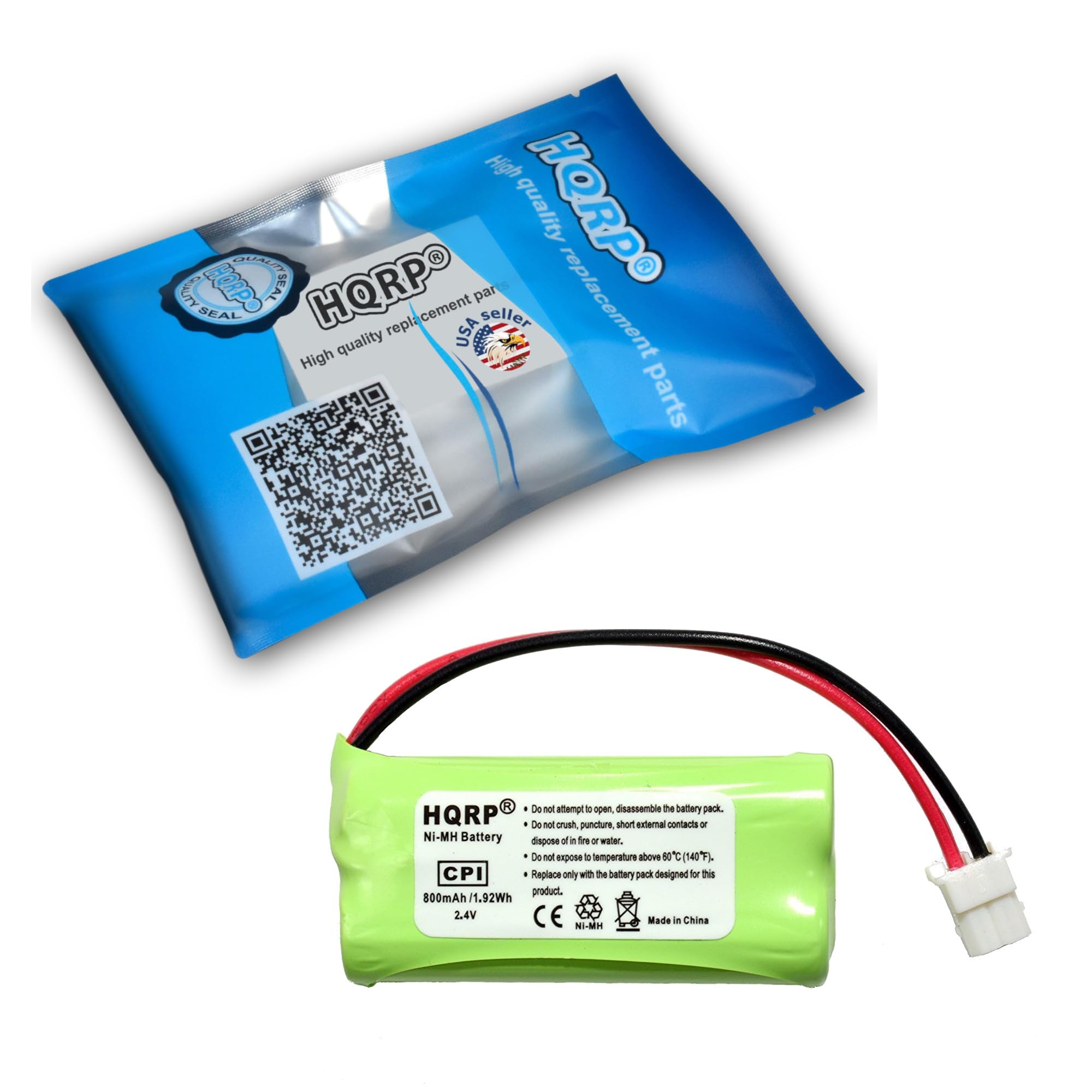 Vtech CS6129-31 Cordless Phone Battery NICD, 2.4 Volt, 600 mAh - Ultra Hi-Capacity - Replacement for Vtech BT275242 Rechargeable Battery