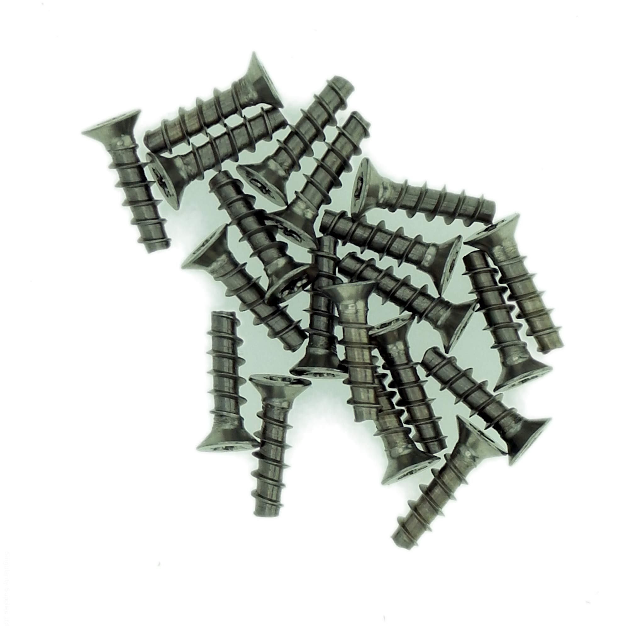 Singularity Supplies D4 (4Mm X 20Mm) Tx Countersunk Screws For Plastic (Trilobular) - Stainless Steel (A2) (Pack Of 20)