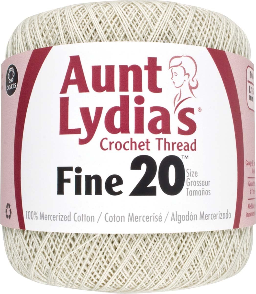 Red Heart Fine Crochet Thread, 20, Natural