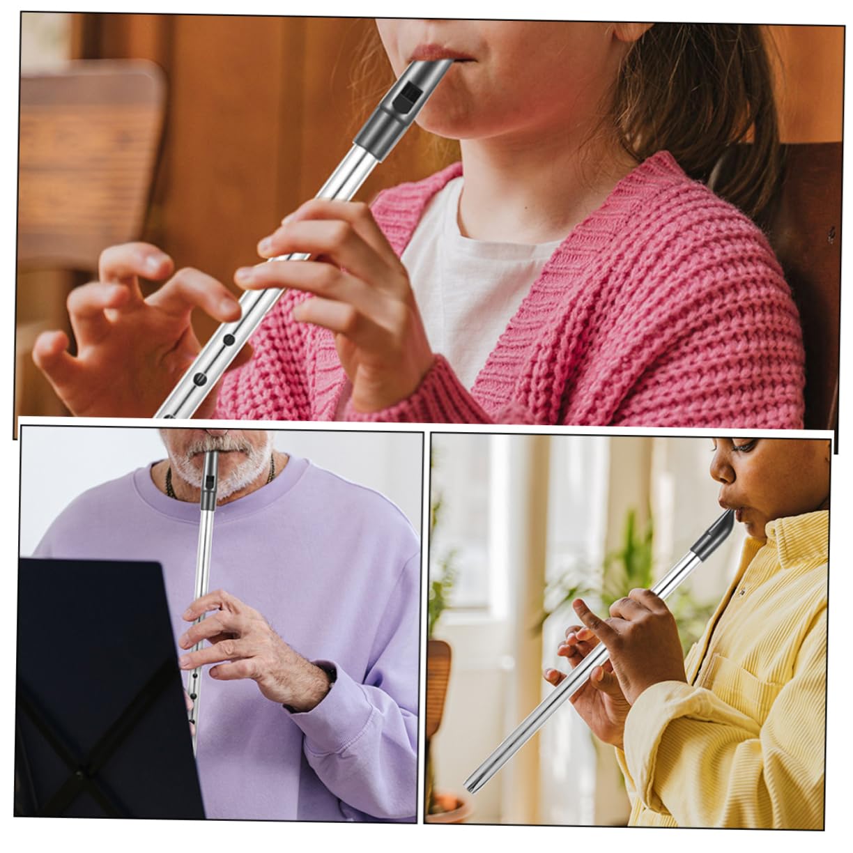 ibasenice 4kawałki Soprano Recorder d Key Dla Dorosłych i Lekki Przenośny Flet Do Nauki Instrument Muzyczny o Wysokiej Odporności Uszkodzenia Idealny Do Rozwijania Umiejętności