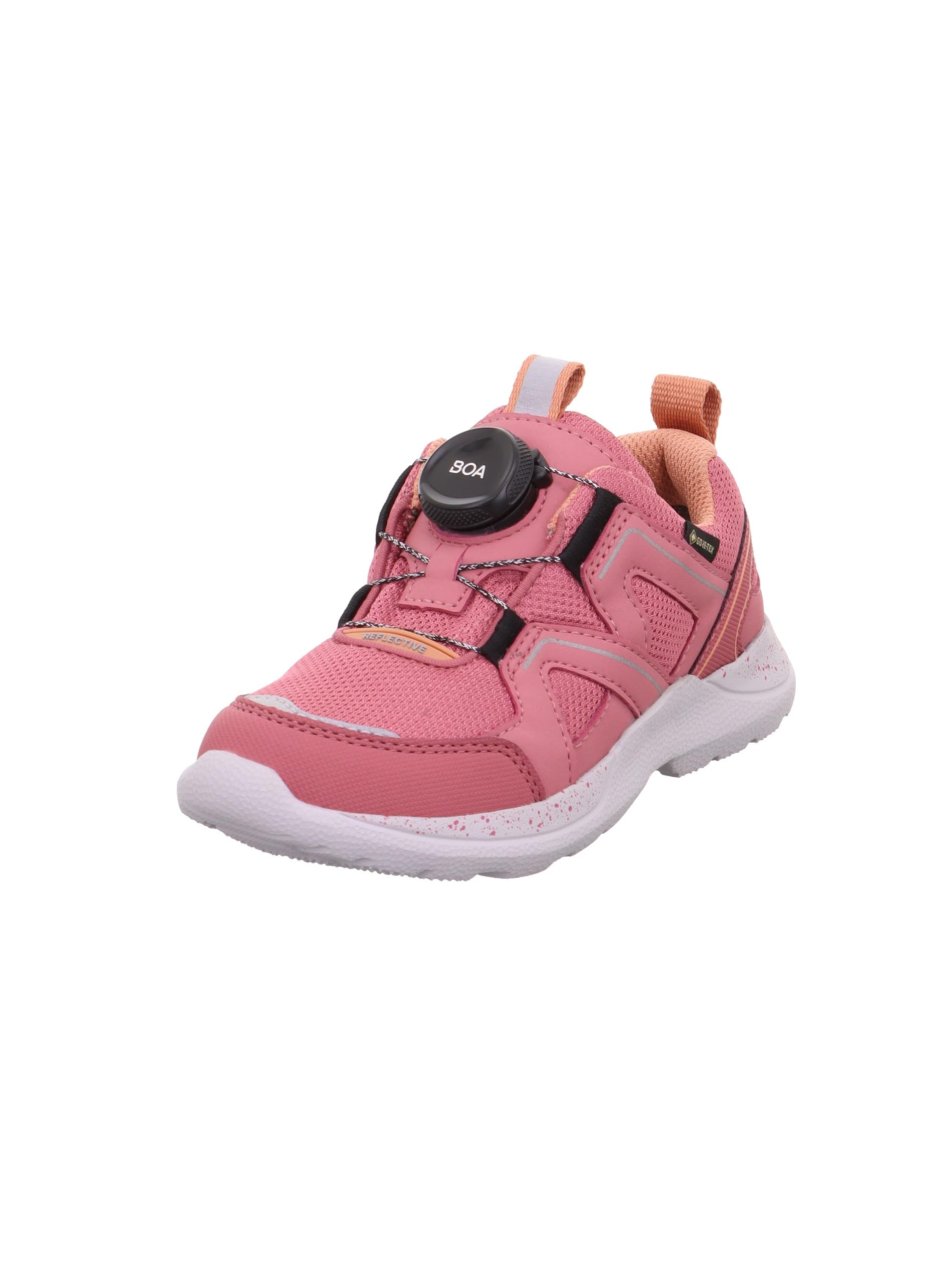 Superfit Sneaker 'Whaley' Für Mädchen - Knöchelhoch, Mit Klett, Weite W, Neonfarbene Reflektoren, Rot/pink